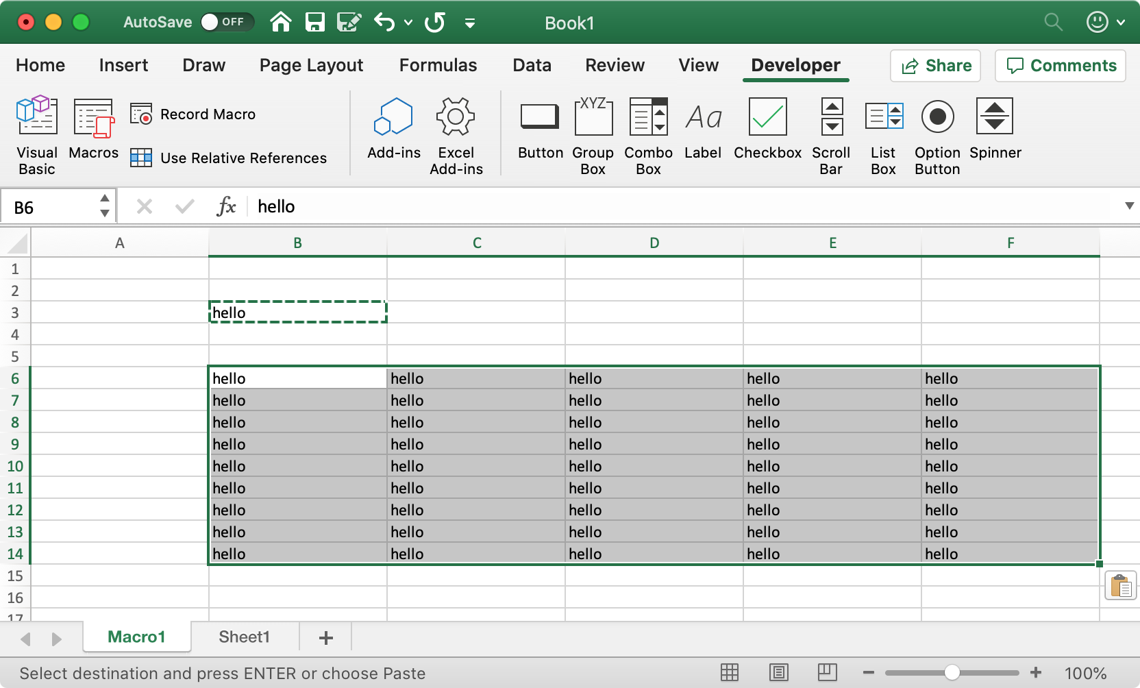 insert checkbox in excel for mac 2008